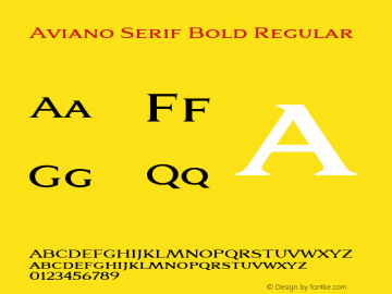 Aviano Serif Bold