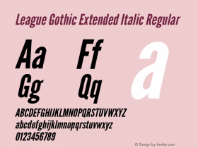 League Gothic Extended Italic