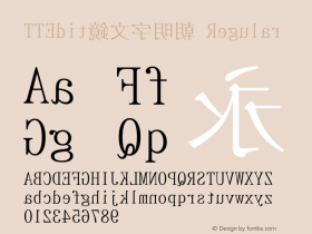 TTEdit鏡文字明朝