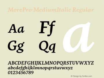 MorePro-MediumItalic