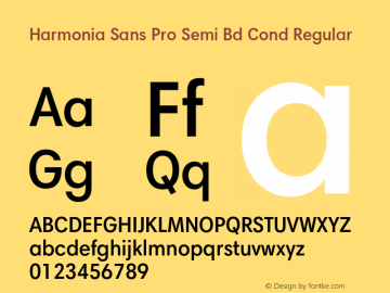 Harmonia Sans Pro Semi Bd Cond
