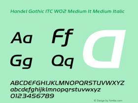 Handel Gothic ITC Medium It