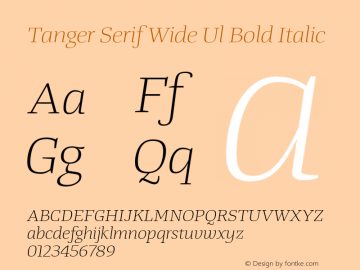 Tanger Serif Wide Ul