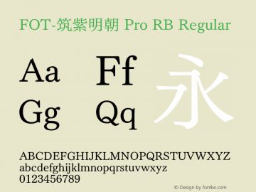 FOT-筑紫明朝 Pro RB