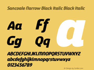 Sancoale Narrow Black Italic