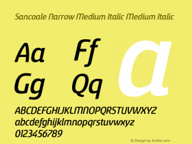 Sancoale Narrow Medium Italic