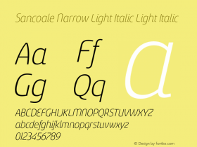 Sancoale Narrow Light Italic