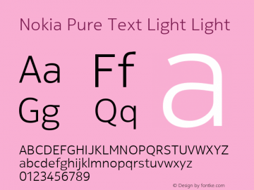 Nokia Pure Text Light