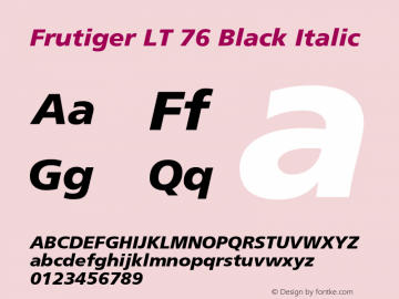 Frutiger LT 76 Black