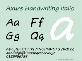 Axure Handwriting