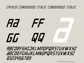 Crixus Condensed Italic