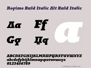 Regime Bold Italic Alt