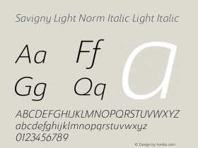 Savigny Light Norm Italic