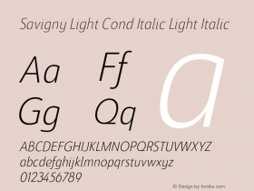 Savigny Light Cond Italic