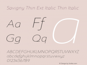 Savigny Thin Ext Italic