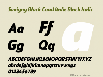 Savigny Black Cond Italic