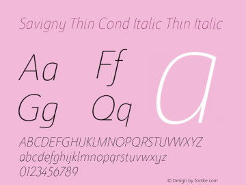 Savigny Thin Cond Italic