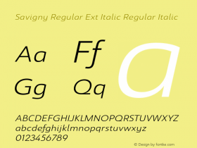 Savigny Regular Ext Italic