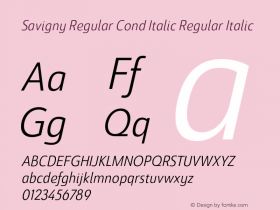 Savigny Regular Cond Italic