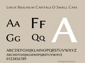 Linux Biolinum Capitals O