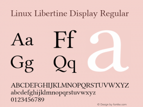 Linux Libertine Display