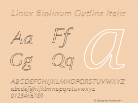 Linux Biolinum Outline