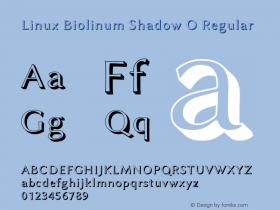 Linux Biolinum Shadow O