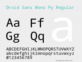 Droid Sans Mono Py