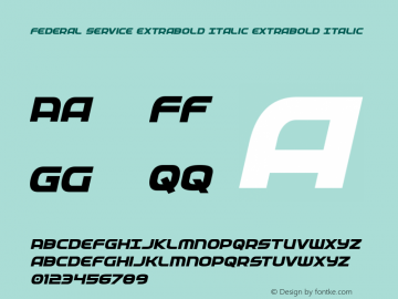 Federal Service ExtraBold Italic