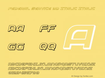 Federal Service 3D Italic