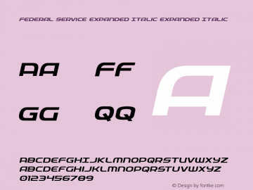 Federal Service Expanded Italic