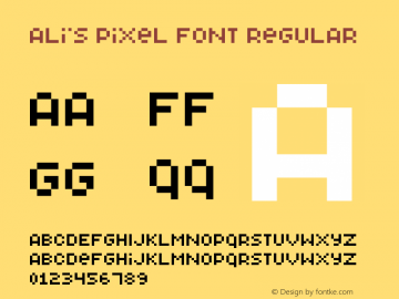 Ali's Pixel Font