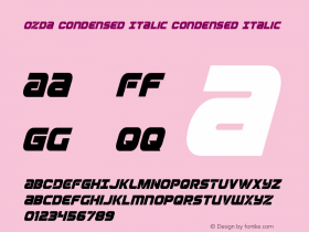 Ozda Condensed Italic