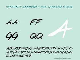 Hakturus Expanded Italic