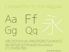 Limited M+ 1c thin