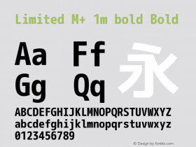 Limited M+ 1m bold