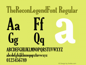 TheReconLegendFont