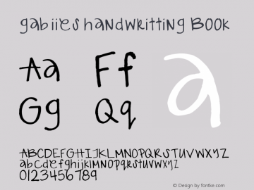 gabiies handwritting