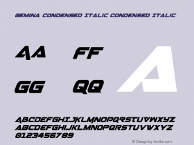 Gemina Condensed Italic