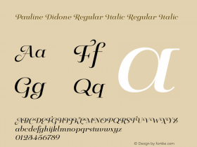 Pauline Didone Regular Italic