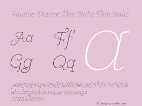 Pauline Didone Thin Italic