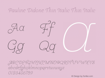 Pauline Didone Thin Italic