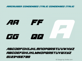 Aircruiser Condensed Italic