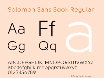 Solomon Sans Book