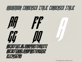 Hawkmoon Condensed Italic