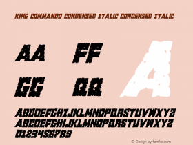King Commando Condensed Italic