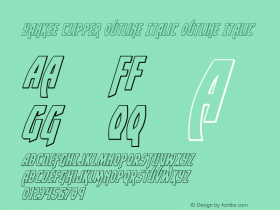 Yankee Clipper Outline Italic