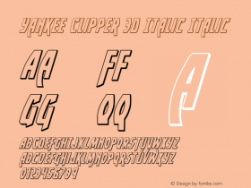 Yankee Clipper 3D Italic