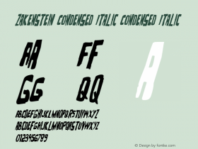 Zakenstein Condensed Italic