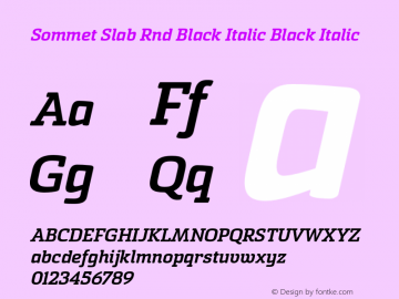 Sommet Slab Rnd Black Italic